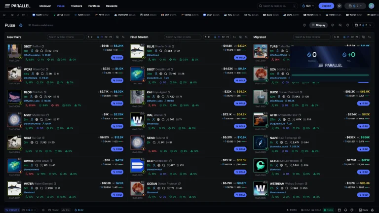 Parallel floating PnL tracker interface preview