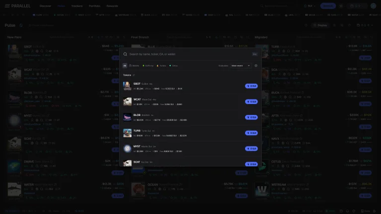 Parallel search interface preview